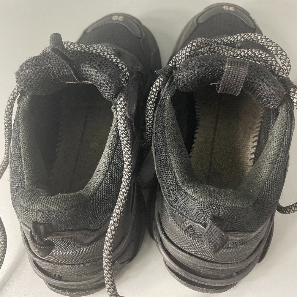 Balenciaga Triple S Kid's Black Polyurethane Wedge Trainer Sneakers, 29 - Picture 10 of 14